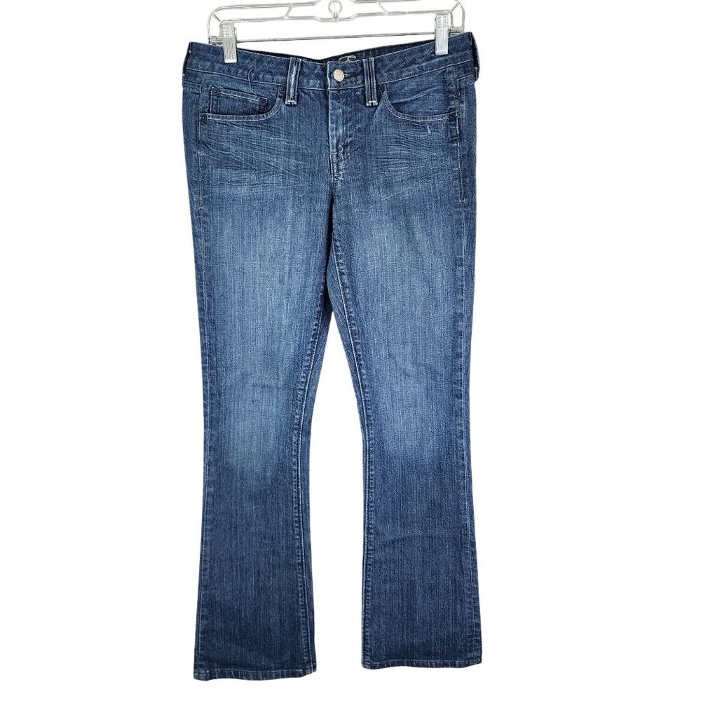 Womens American Eagle Blue Denim Jeans True Boot Mid Rise Size 6
